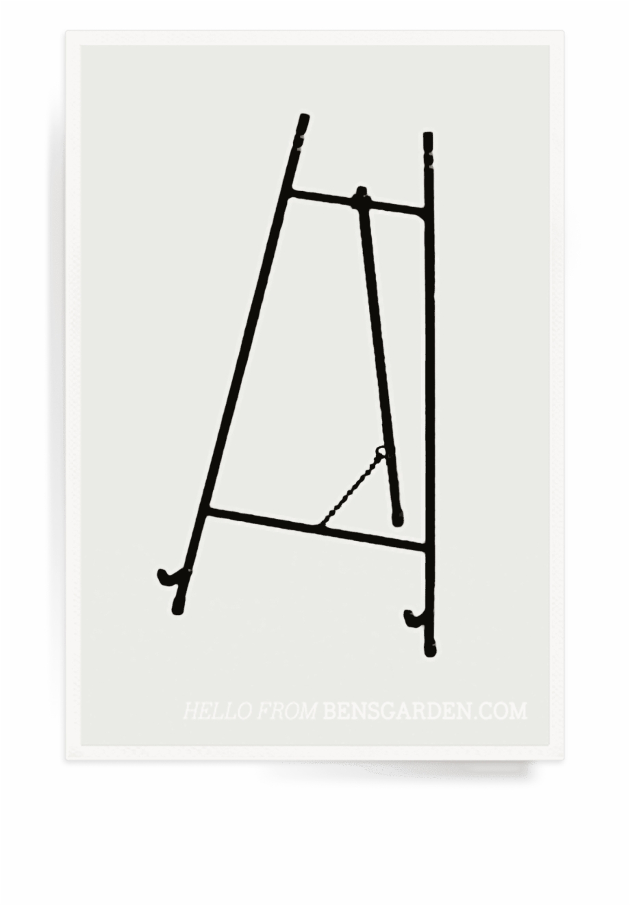 Classic Black Iron Gallery Easel For Decoupage Trays