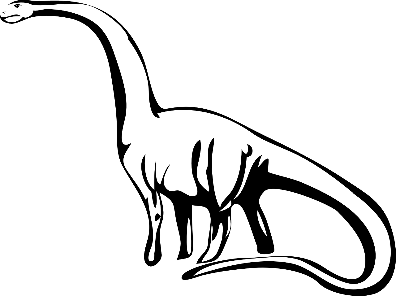 Dinosaur Prehistoric Ancient Dinosaur Black And White
