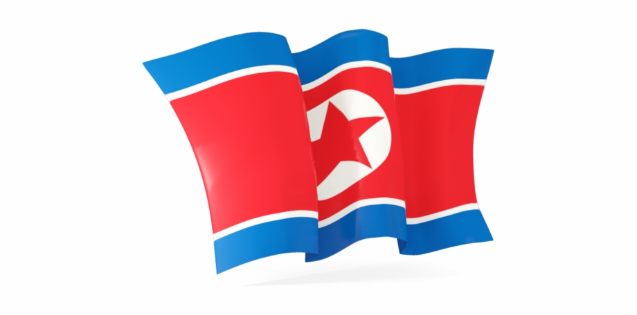 North Korea Waving Flag