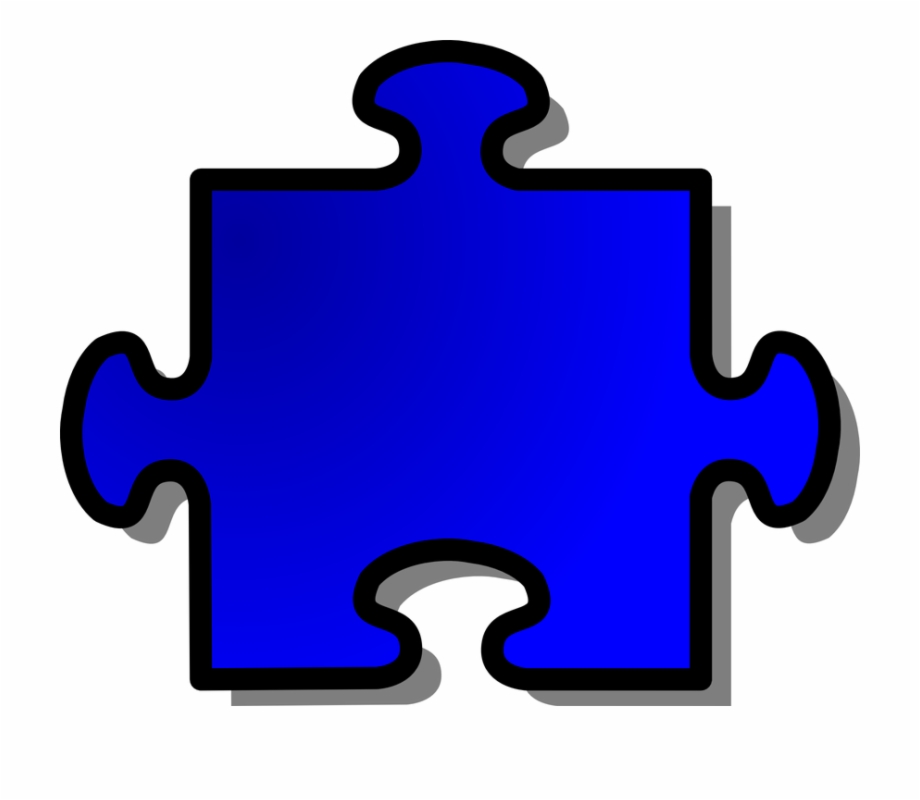Jigsaw Shape Blue Puzzle Pieces Clip Art