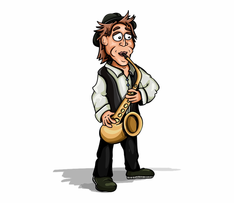 Saxophonist Musician Saxophone Jazz Music Man Saxophonspieler Ganz