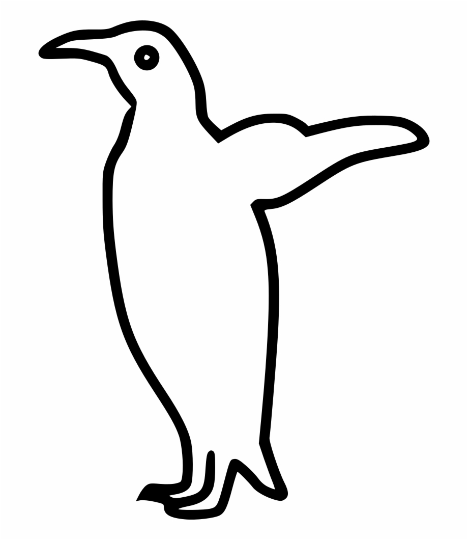 Emperor Penguin Transparent Coloring Page Printable Adlie Penguin