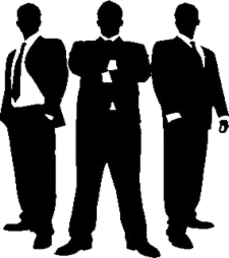 men in black silhouette
