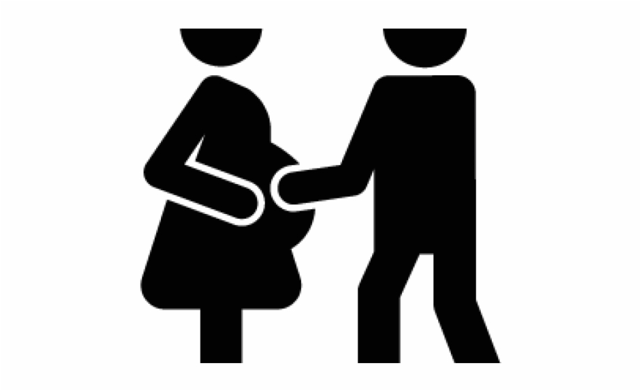 Silhouette Clipart Couple Pregnancy