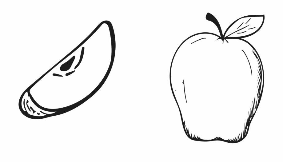 Apple Drawn Fruit Drawing