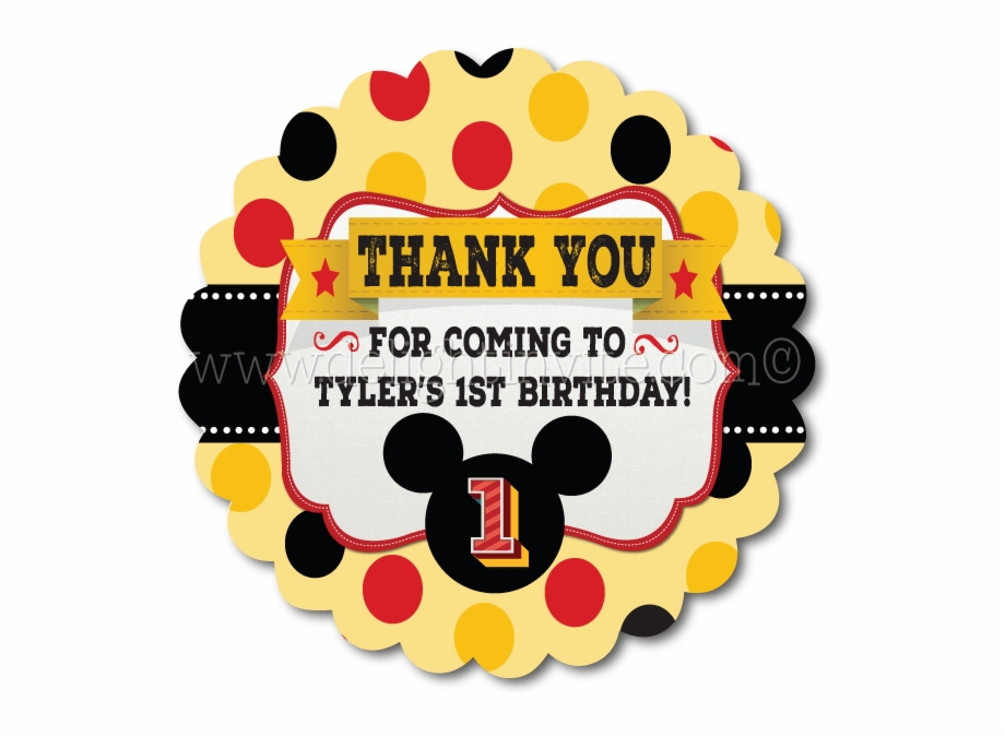 Mickey Mouse Birthday Favor Tag Png Download Mickey