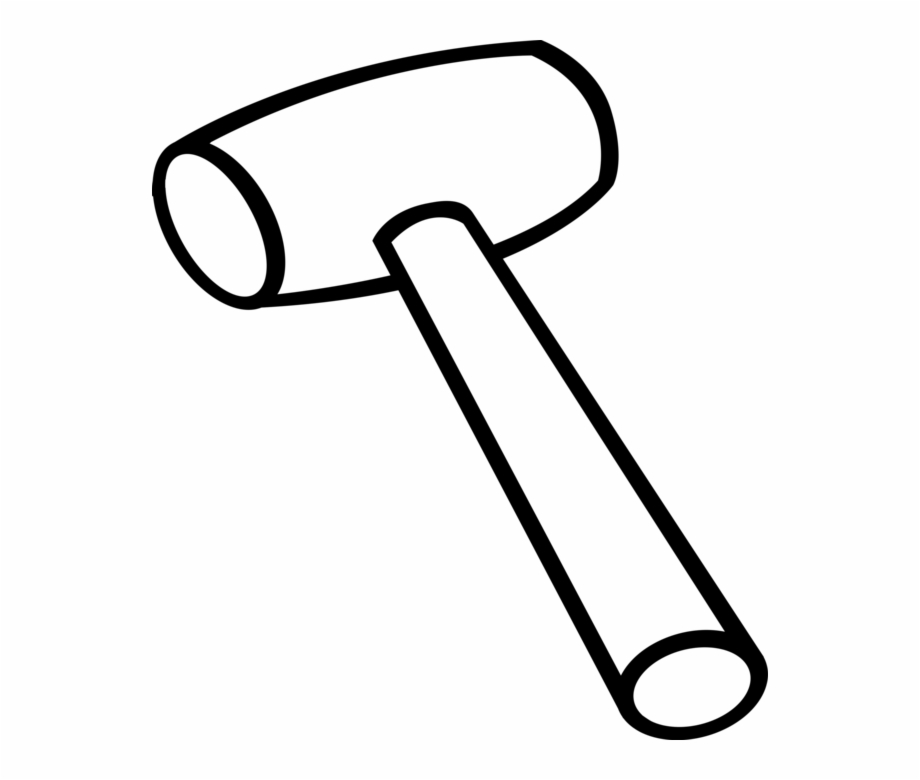 Vector Illustration Of Rubber Mallet Hammer Tool Used