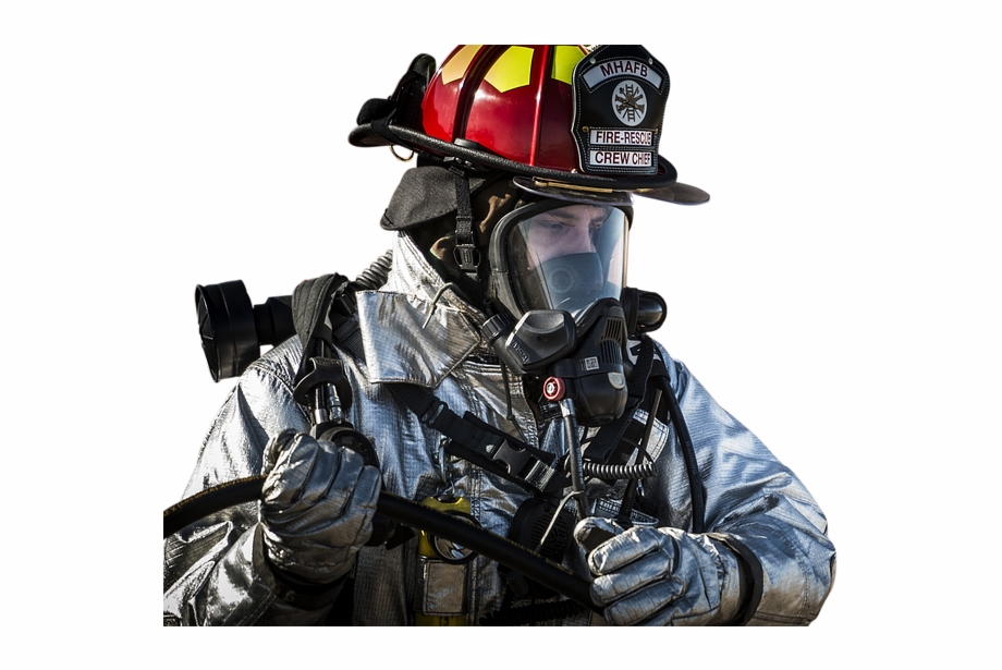 Isolated Firefighter Fireman Helmet Emergency Fire Fighting Equipment
