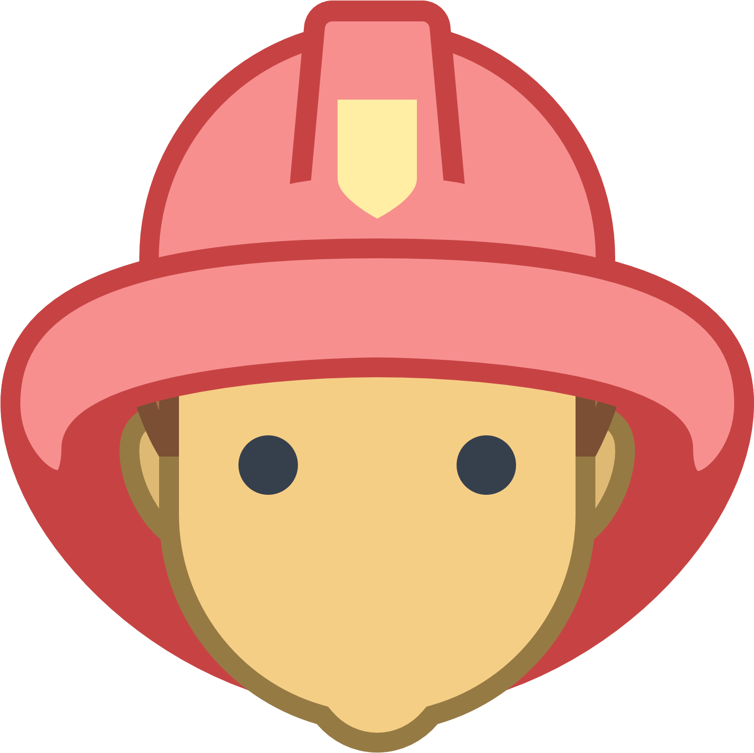 Fireman Male Icon Firefighter Head Clip Art