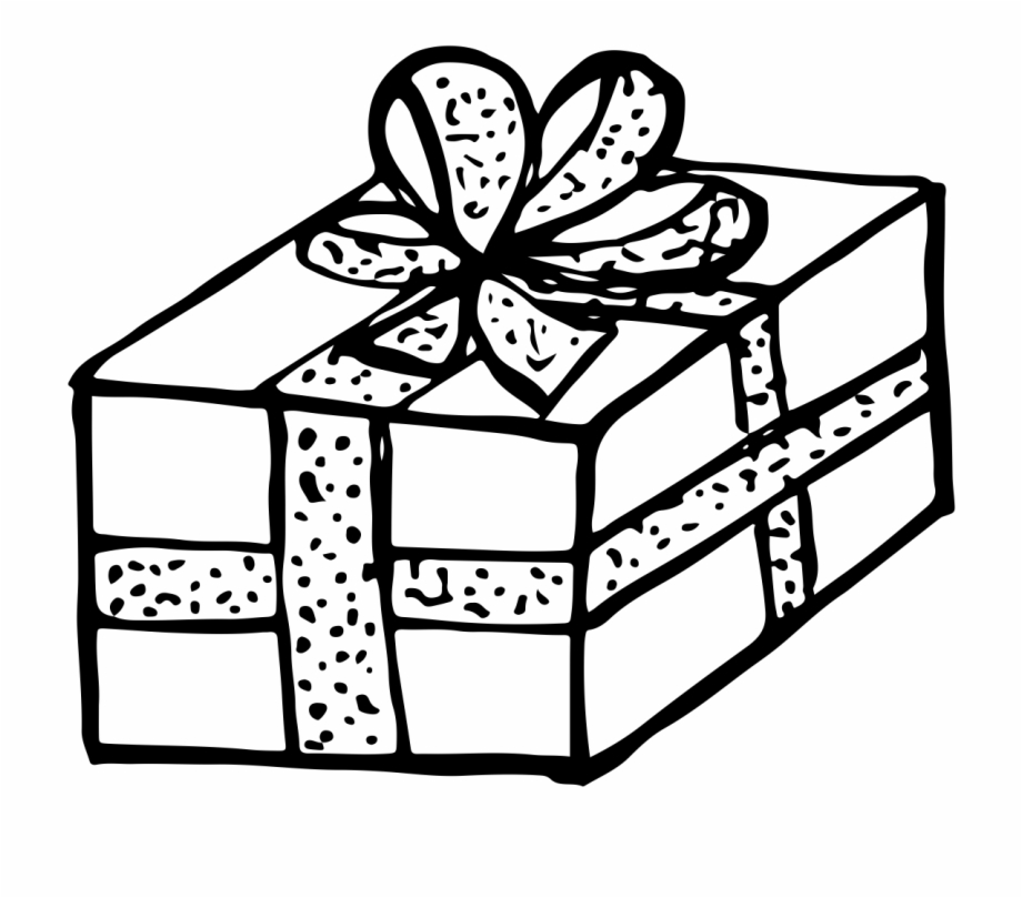 Free Gift Box Clipart Black And White, Download Free Gift