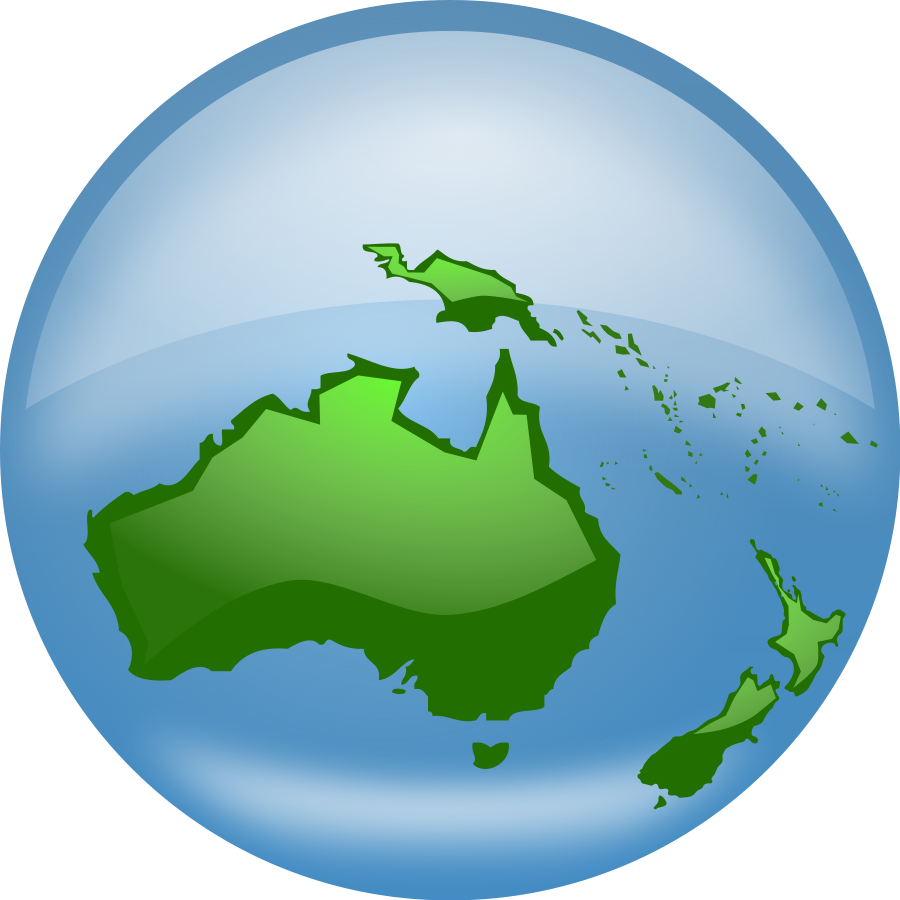 Globe Cartoon World With Australia