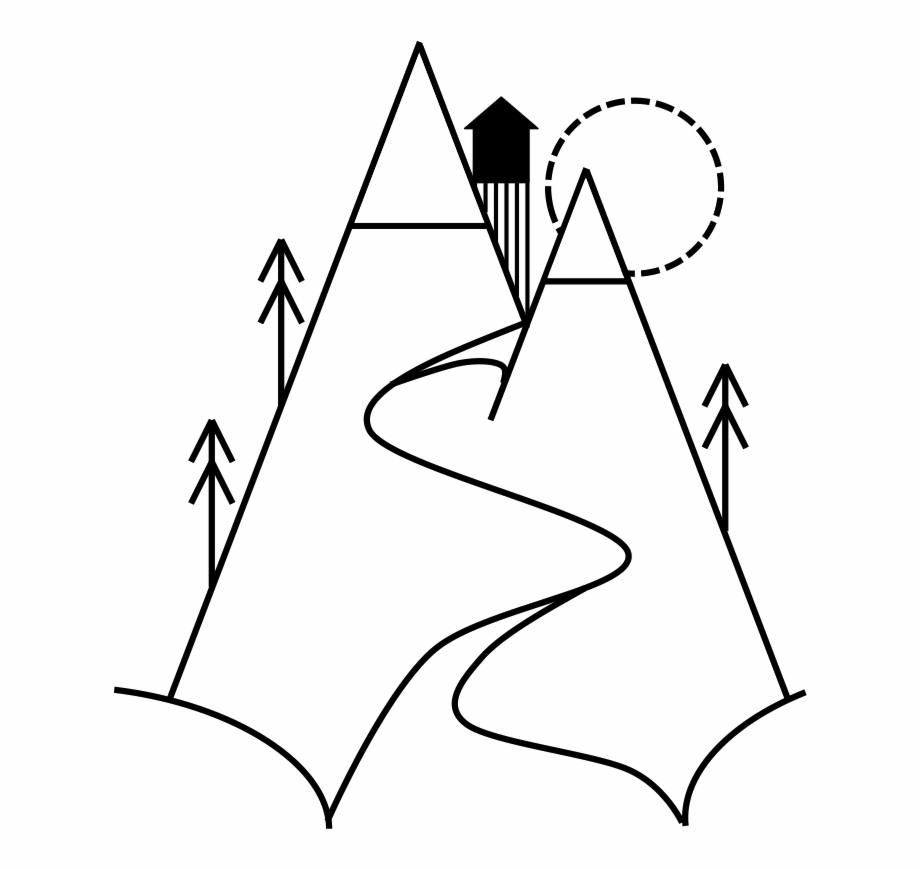 Background Drawing Mountain Line Art