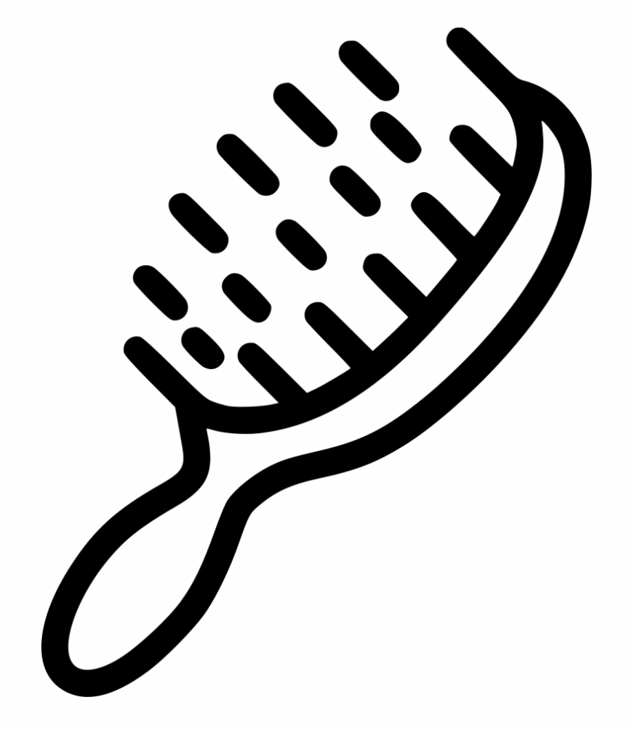hairbrush clipart black and white

