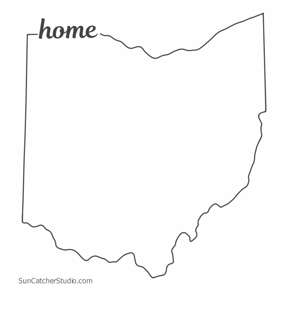 Map Outline Printable State Shape Stencil Pattern Line