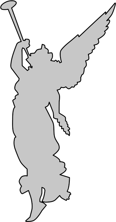male angel silhouette trumpet
