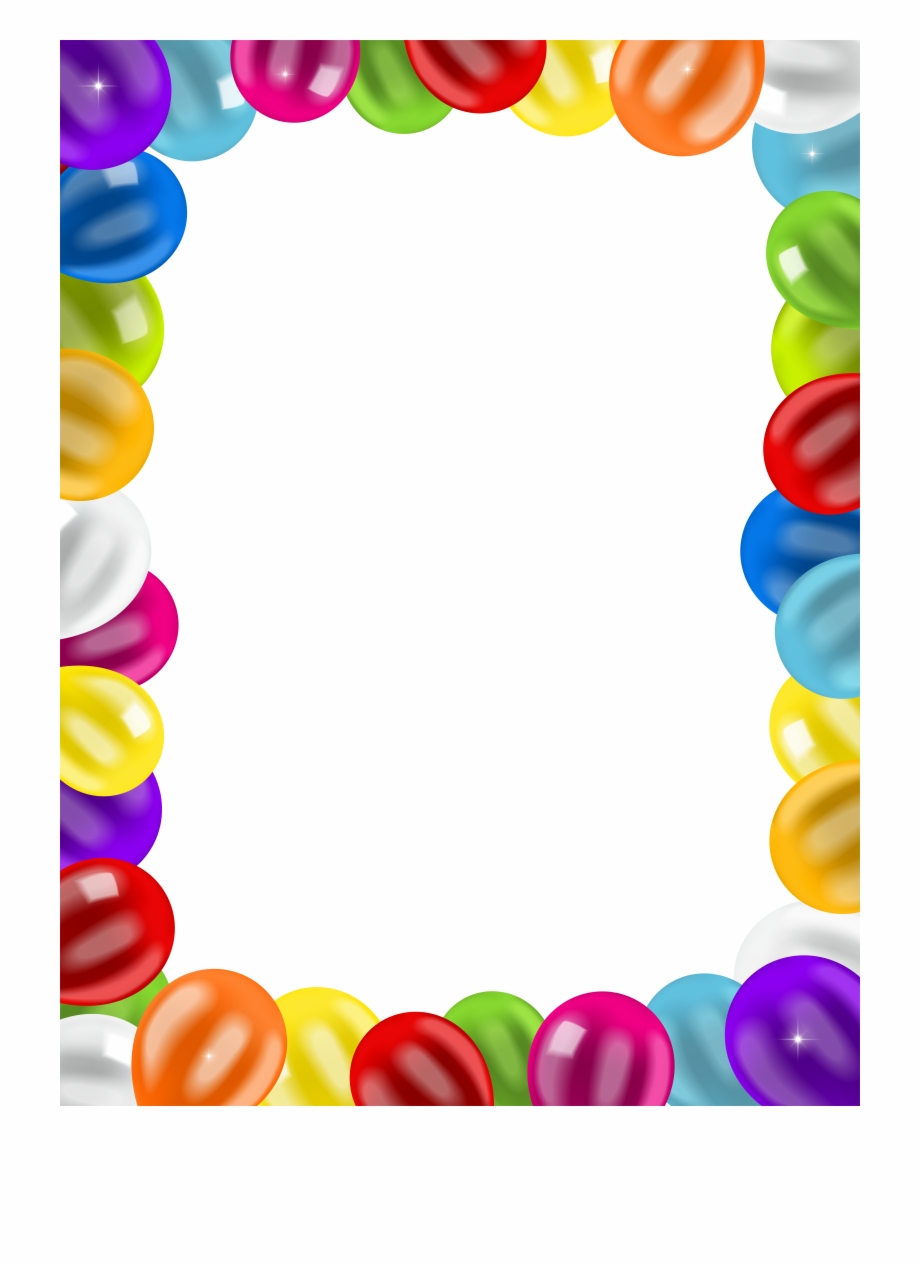 Birthday Clip Art Balloons Border Png Image Transparent