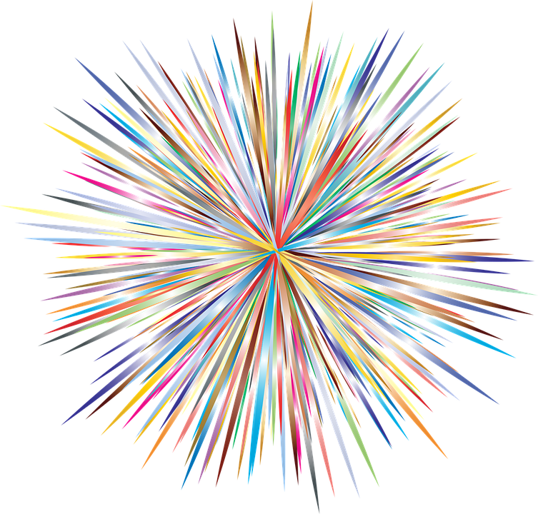 Explosion Explode Colorful Abstract Geometric Feu D Artifice