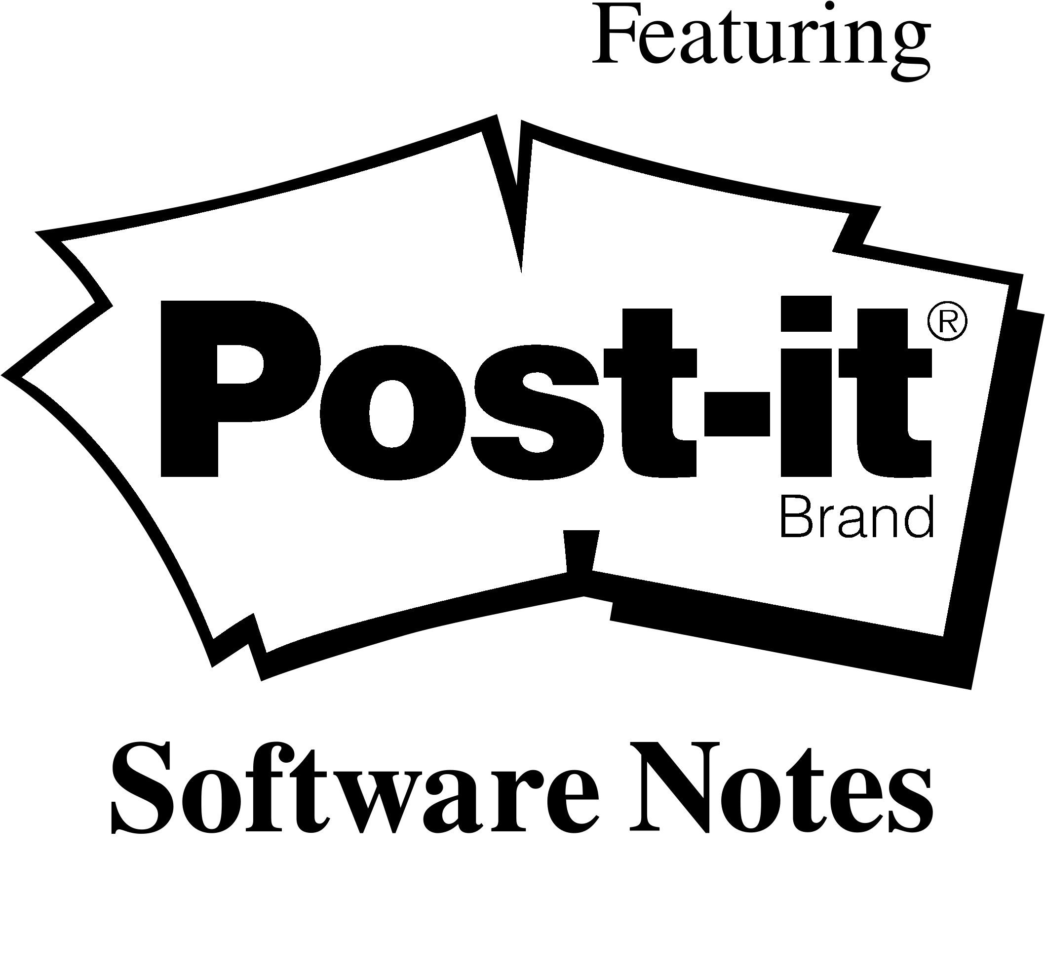 Post It Logo Black And White Post It