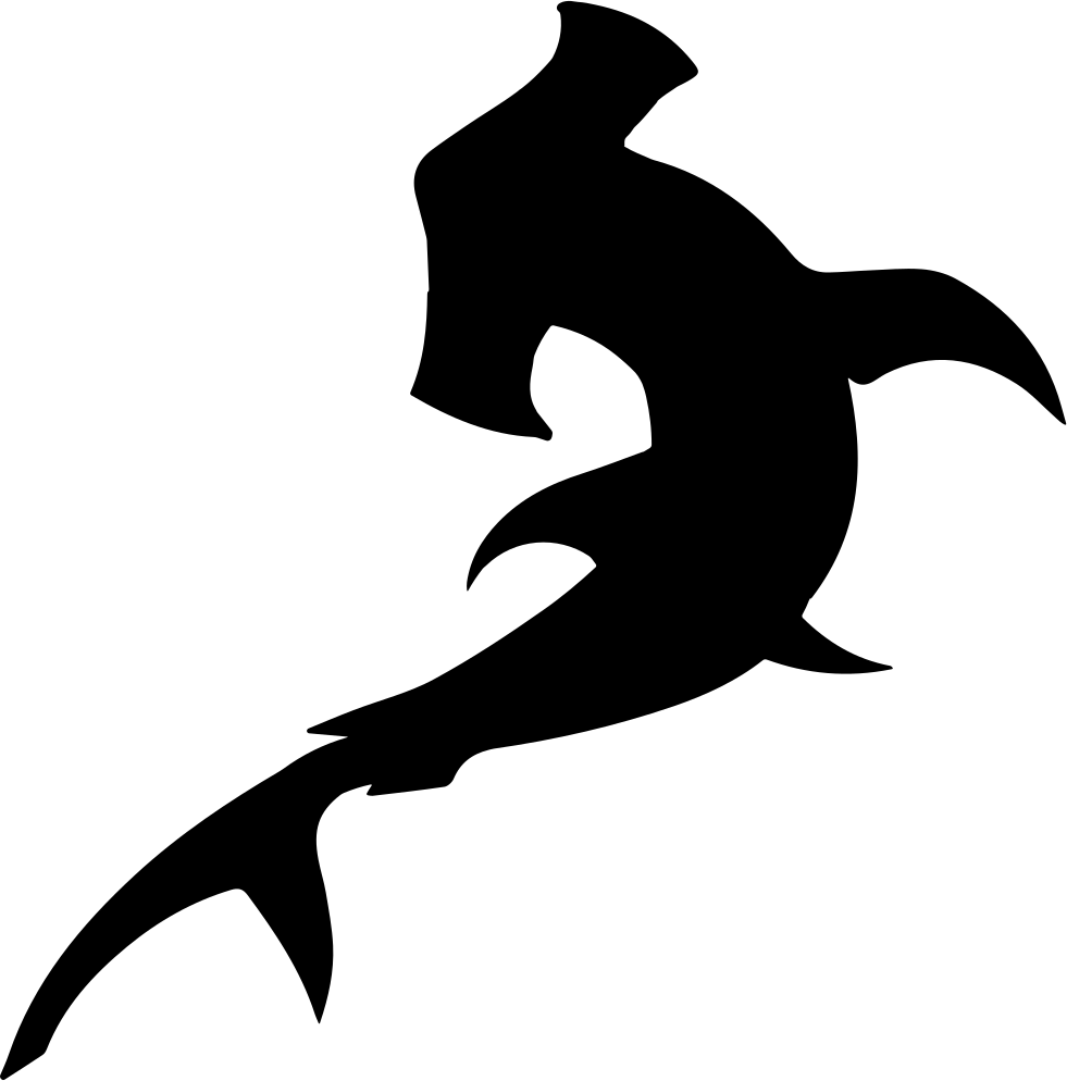 silhouette hammerhead shark outline
