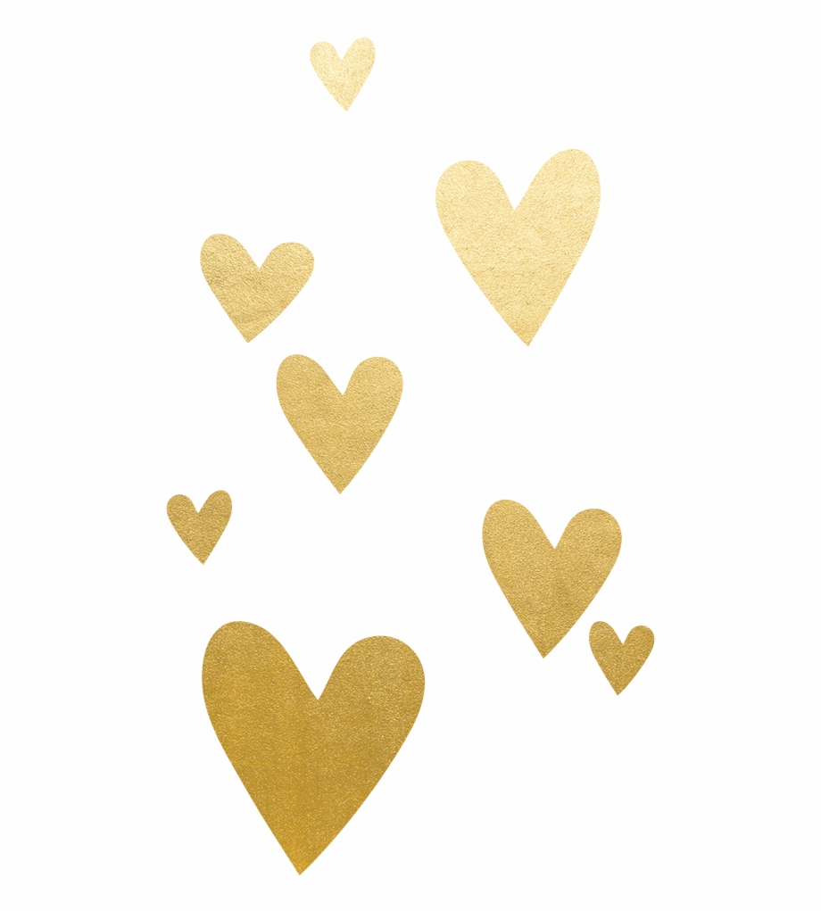 Gold Hearts Temporary Tattoo For Wedding Tattyoo Gold