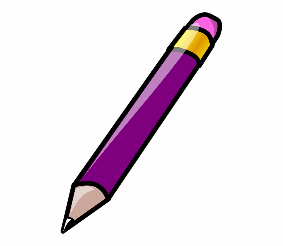 Pencil Eraser Rubber Purple Write Sketch Draw Transparent