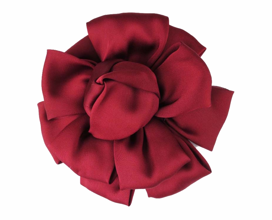 Fabric Flower Transparent Background Png Flower Hair Clip - Clip Art Library