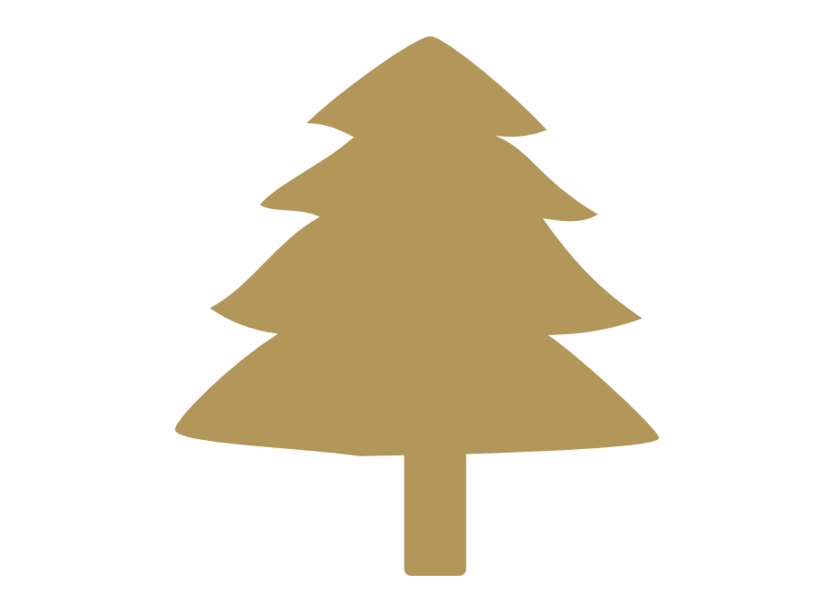 Christmas Tree Gold Clipart