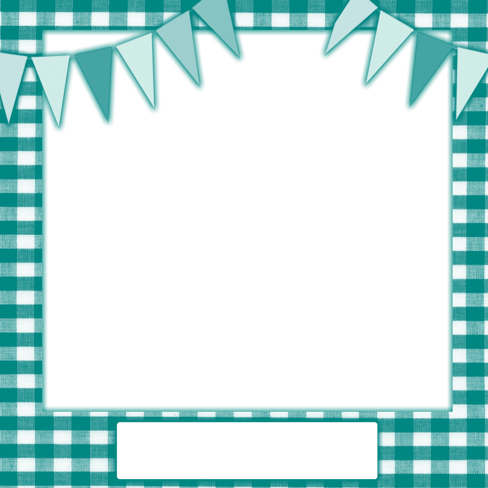 Teal Buntings Border Clipart