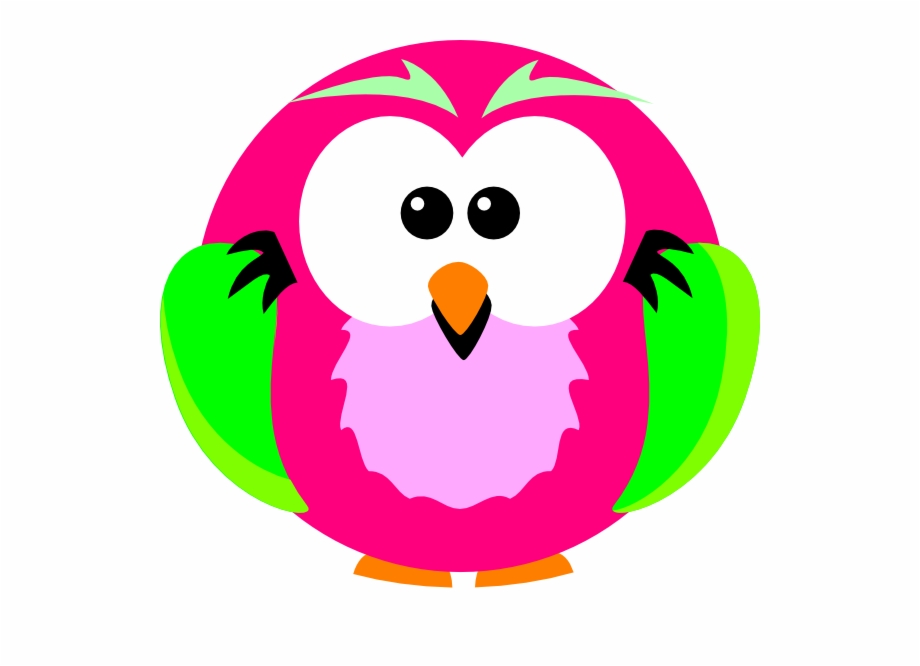 Pink And Green Owl Clip Art At Clkercom