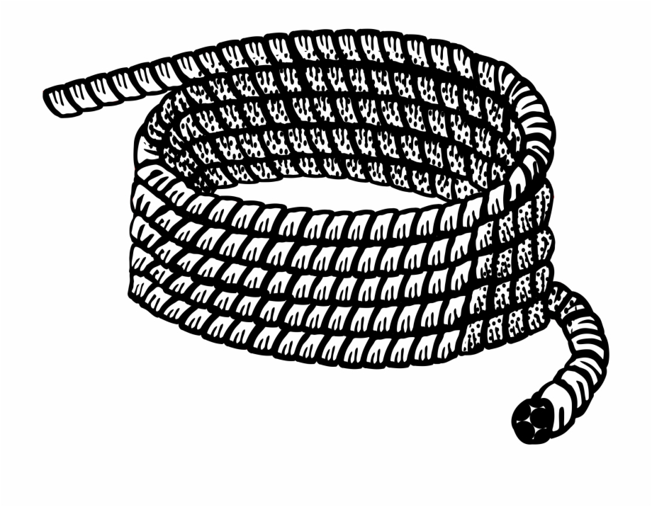 Clipart Rope Lineart Black And White Clip Art