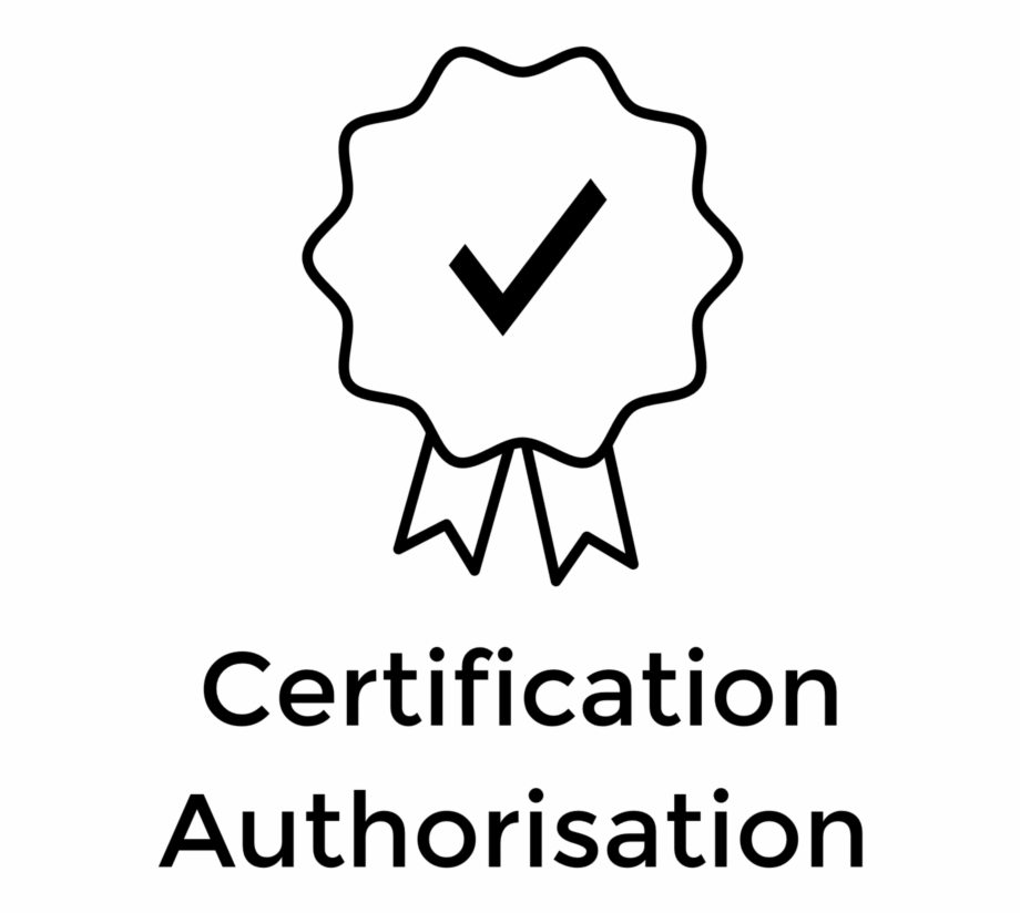 Certification Logo Black Line Art