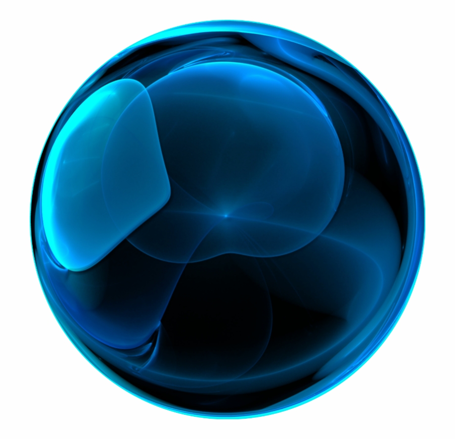 Glass Marble Ball Orb Bubble Blue Black Blue
