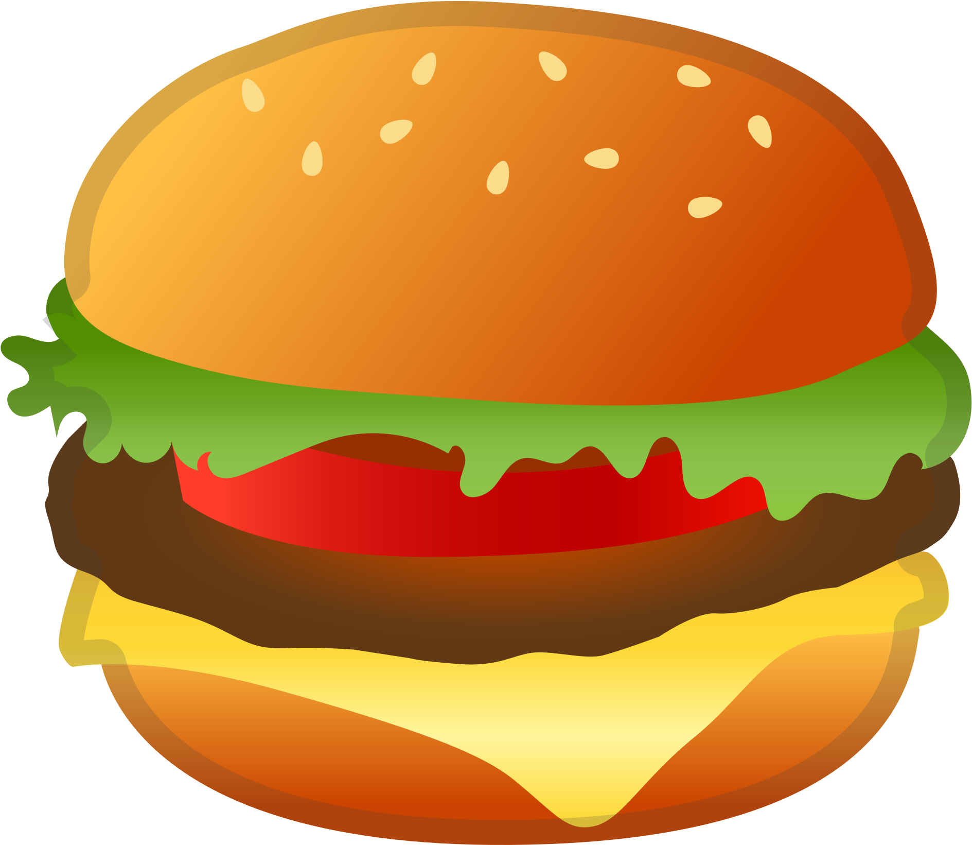 Cheeseburger Clipart Svg Hamburger Emoji