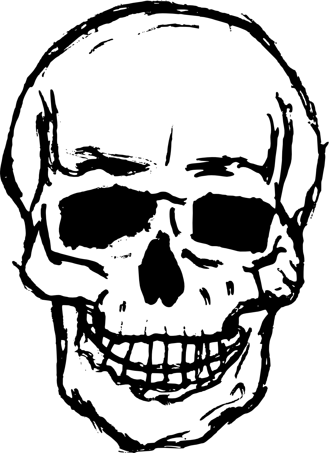 skull drawing transparent background

