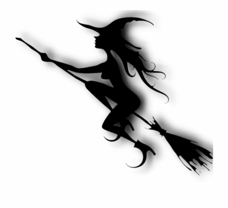 Transparent Png Witch On A Broom Silhouette Png