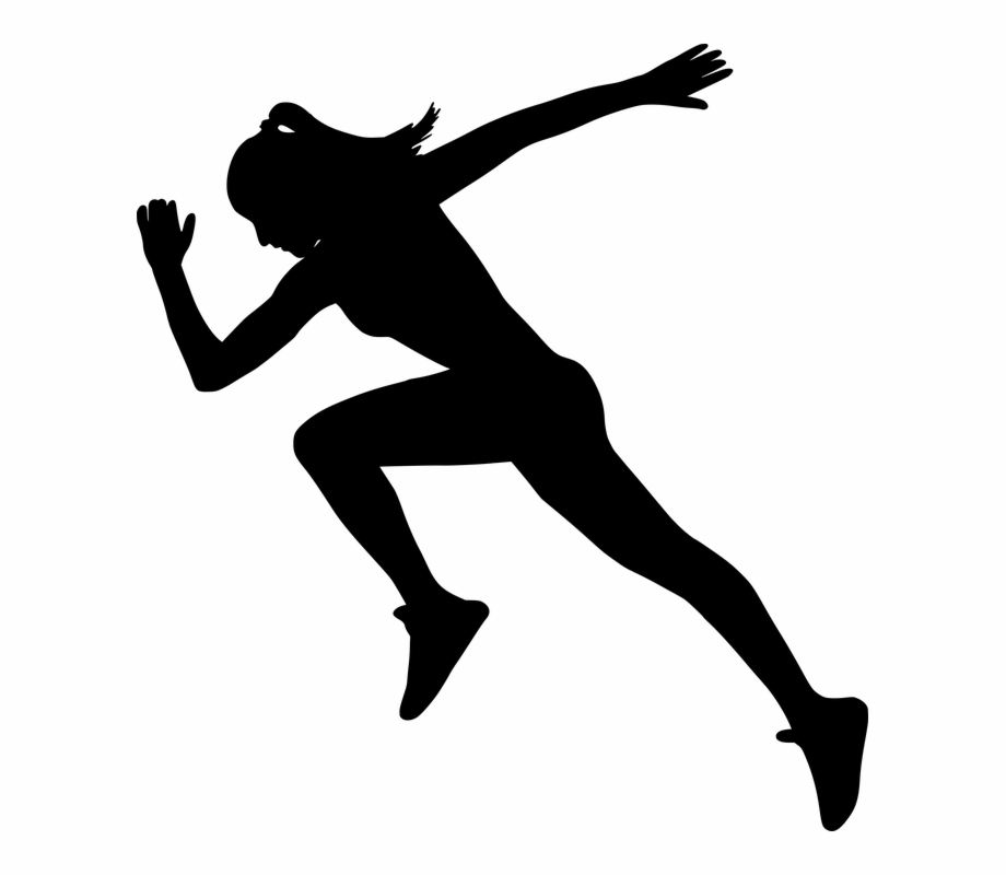 lady runner clipart