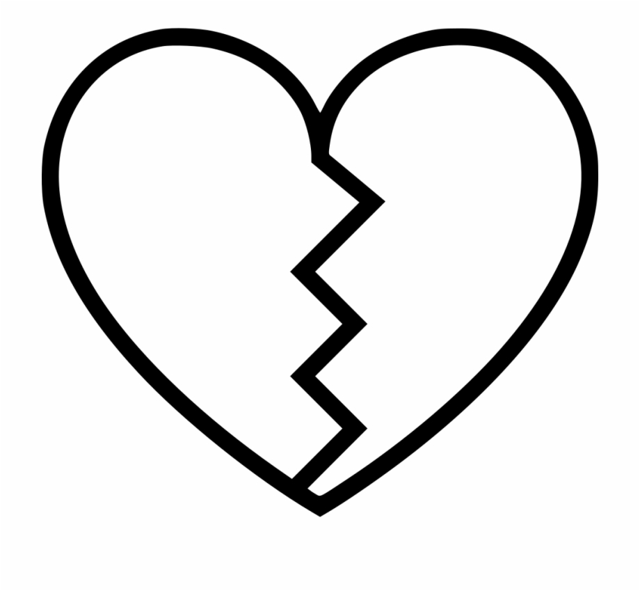 Heart Broken Comments Broken Heart Outline Symbol