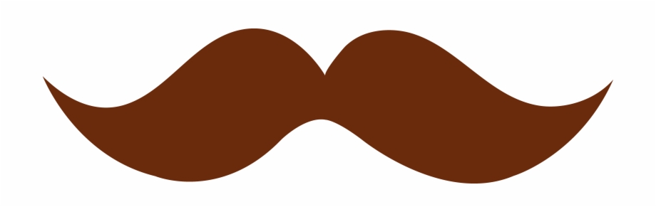 brown moustache transparent background
