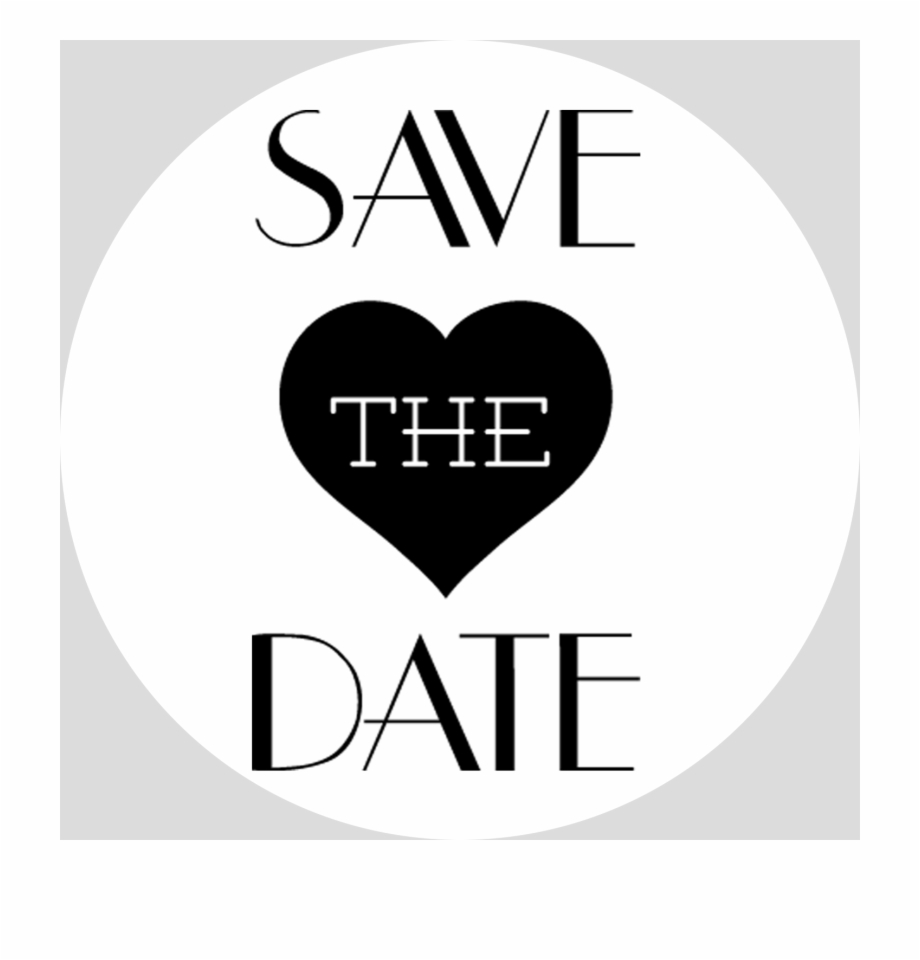 Save The Date Black And White Clipart Clipart