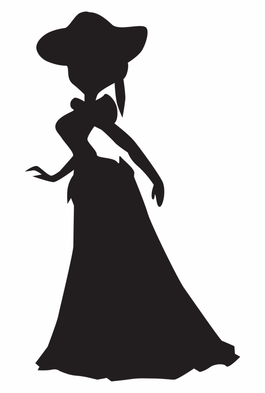 Silhouette Of Woman Lady Lady In A Ballroom