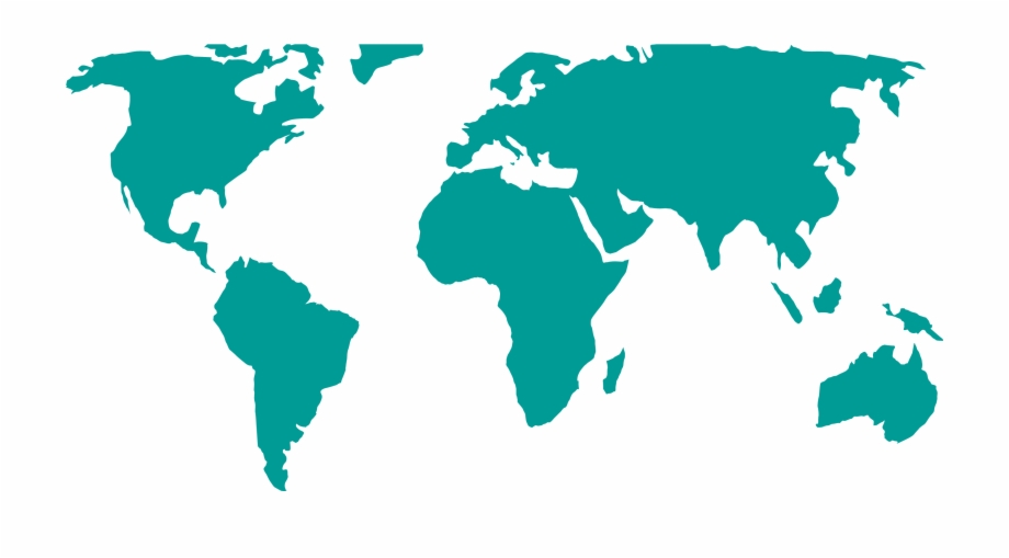 World World Map Map Blue Green Png Image