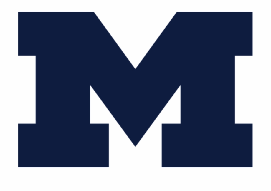 Blue M Logo Png Michigan Block M Blue