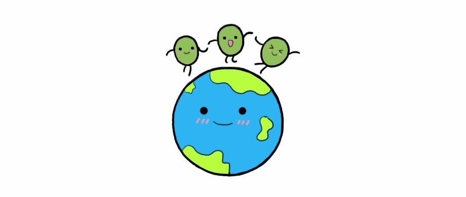 Peas Drawing Cute Peas On Earth Cartoon
