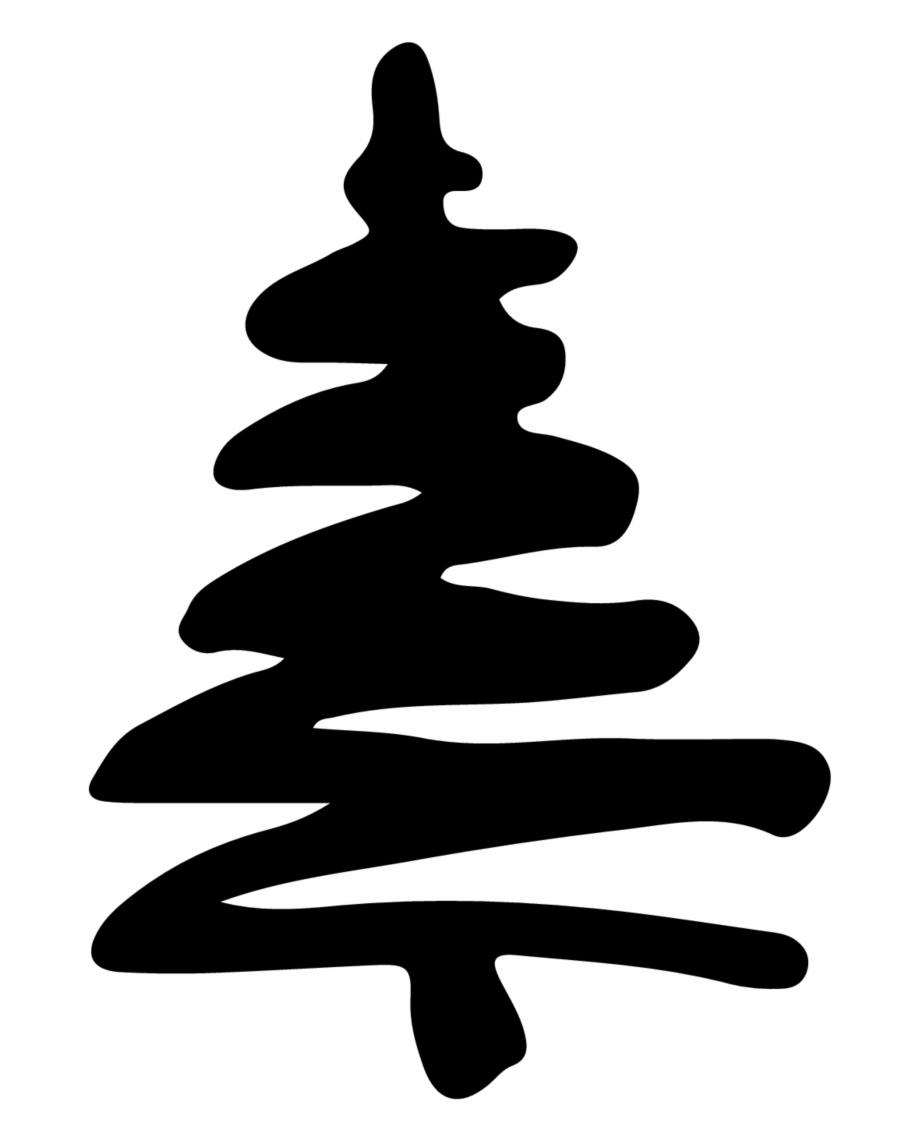 Abstract Christmas Tree Sticker Christmas Tree Abstract Silhouette