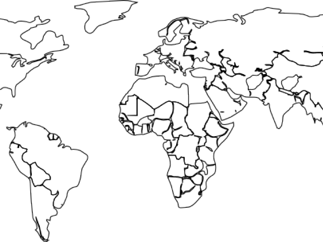 World Map Clipart Outline World Map Png Outline