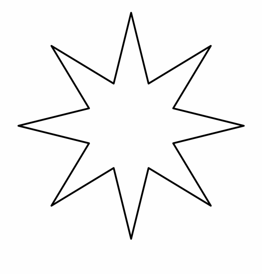 8 Point Star Black Void Eight Pointed Star