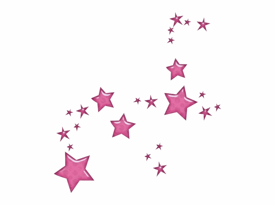transparent background pink stars clipart
