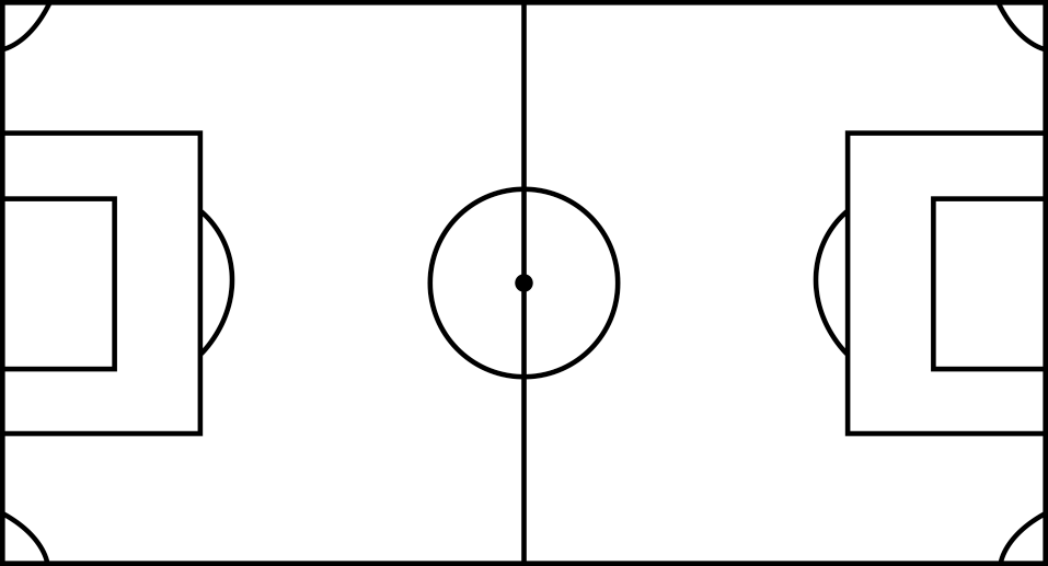 white soccer field vector
