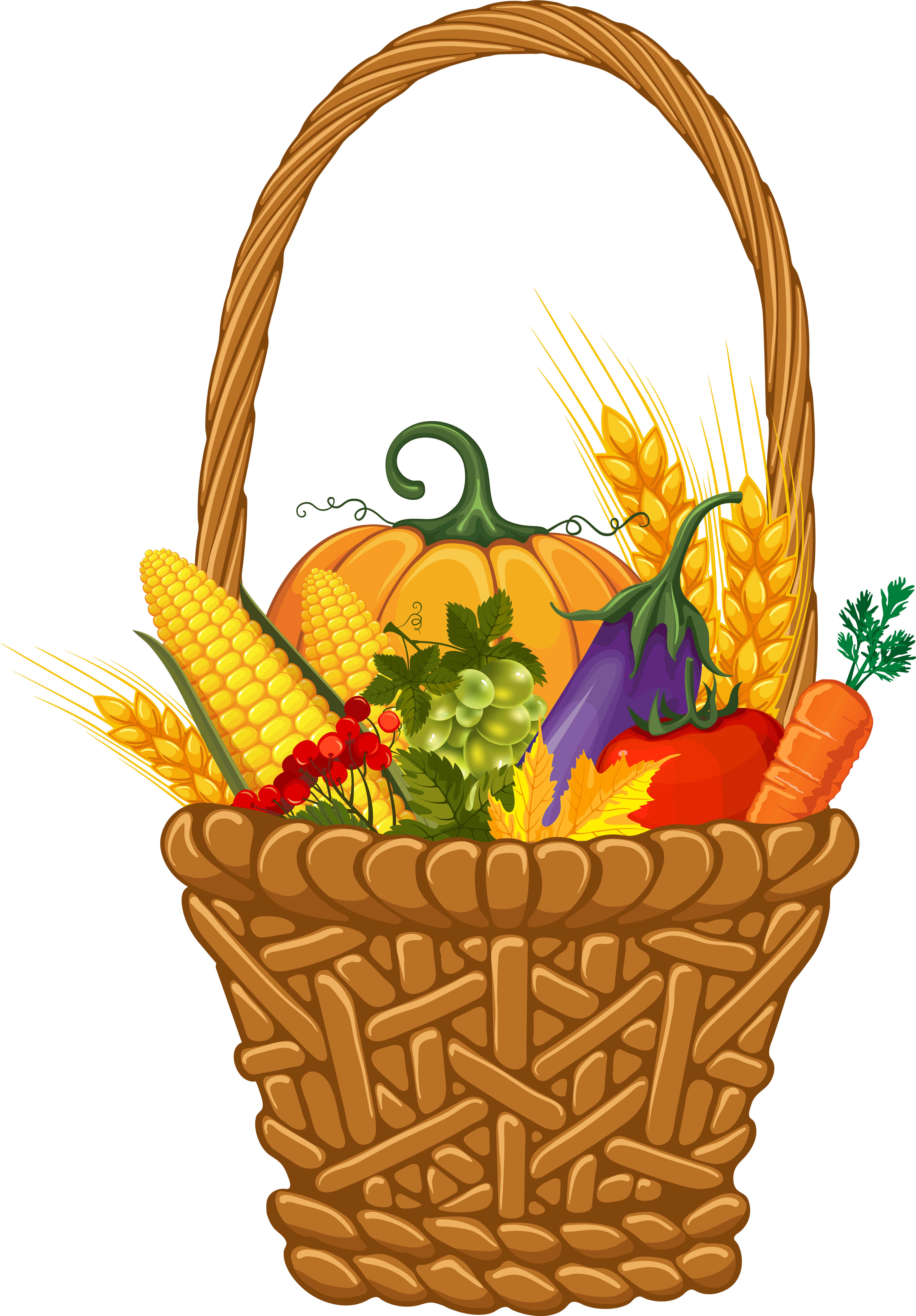 Thanksgiving Basket Png Harvest Clipart Png