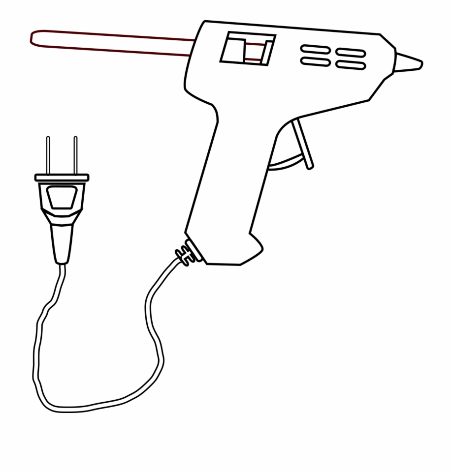 Image Black And White Tool Hot Gun Drawing
